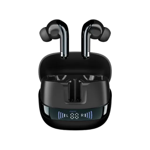 Écouteurs sans fil MG T14 - Boîtier indicateur de batterie - Argent 